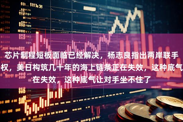芯片制程短板面临已经解决，杨志良指出两岸联手将重塑全球话语权，美日构筑几十年的海上链条正在失效，这种底气让对手坐不住了